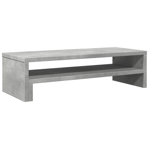  betonszürke szerelt fa monitorállvány 54 x 22 x 15 cm