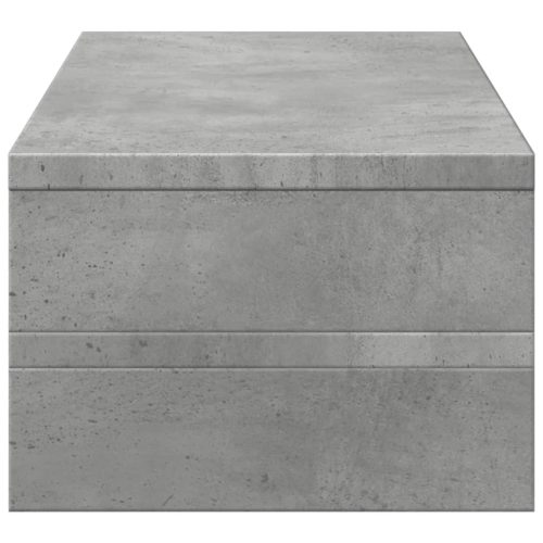  betonszürke szerelt fa monitorállvány 54 x 22 x 15 cm