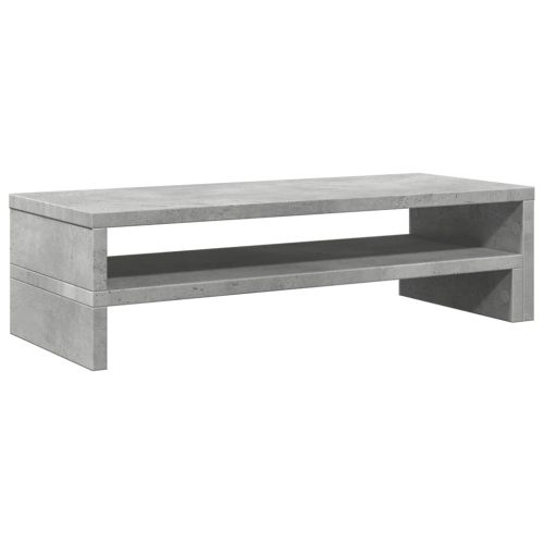  betonszürke szerelt fa monitorállvány 54 x 22 x 15 cm