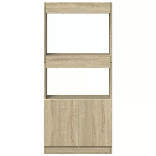  sonoma tölgy színű szerelt fa magasszekrény 63 x 33 x 140 cm