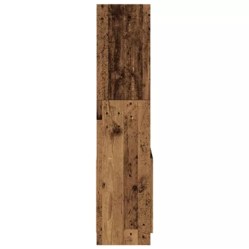  antik fa színű szerelt fa magasszekrény 63 x 33 x 140 cm