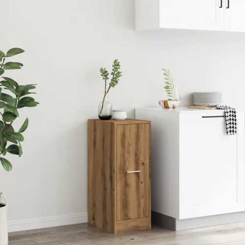  kézműves tölgy színű szerelt fa patikaszekrény 30x41x77,5 cm