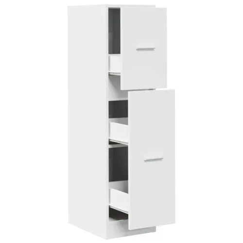  fehér szerelt fa patikaszekrény 30 x 41 x 118 cm