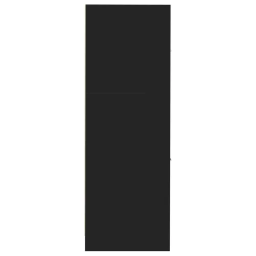  fekete szerelt fa patikaszekrény 30 x 41 x 118 cm