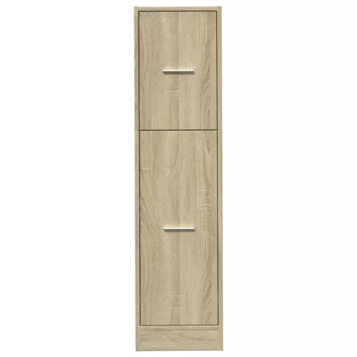  sonoma tölgy színű szerelt fa patikaszekrény 30 x 41 x 118 cm