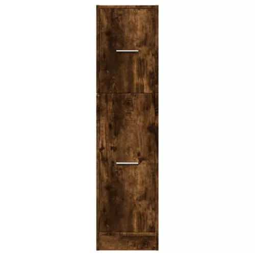  füstös tölgy színű szerelt fa patikaszekrény 30 x 41 x 118 cm