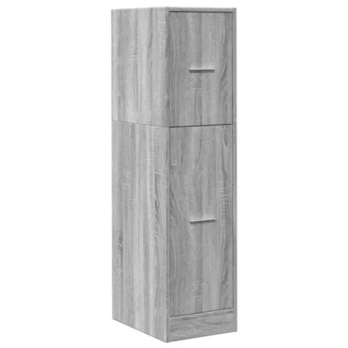  szürke sonoma színű szerelt fa patikaszekrény 30x118x77,5 cm