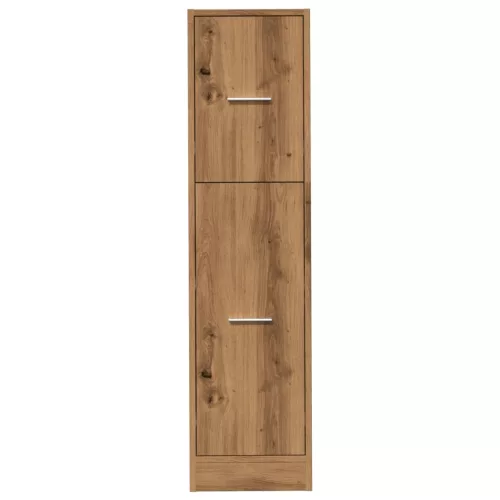  kézműves tölgy színű szerelt fa patikaszekrény 30 x 41 x 118 cm