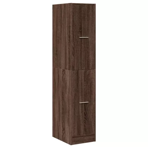  barna tölgy színű szerelt fa patikaszekrény 30 x 41 x 144,5 cm