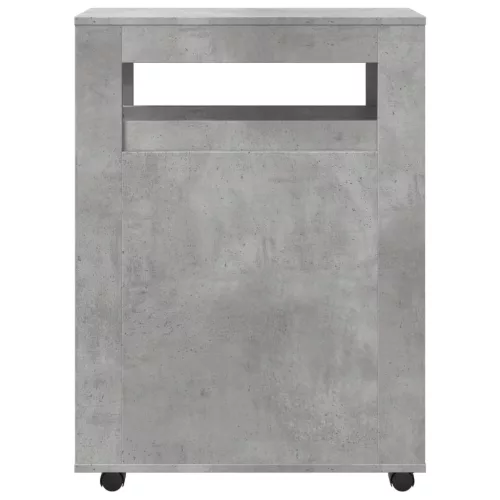  betonszürke szerelt fa görgős keskeny fürdőszobaszekrény