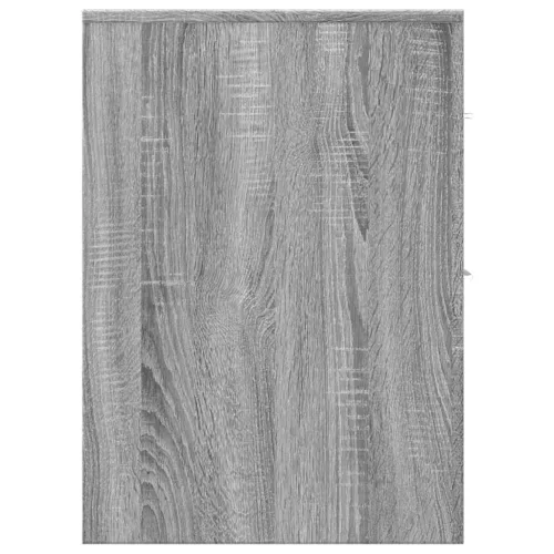  szürke sonoma szerelt fa görgős keskeny fürdőszobaszekrény