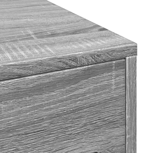  szürke sonoma szerelt fa görgős keskeny fürdőszobaszekrény