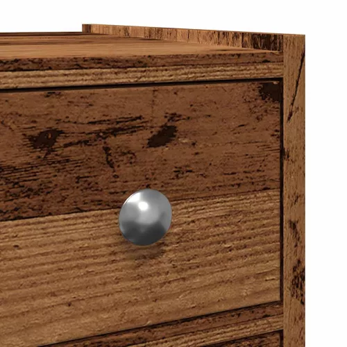  antik fa színű szerelt fa keskeny fürdőszobaszekrény kerekekkel