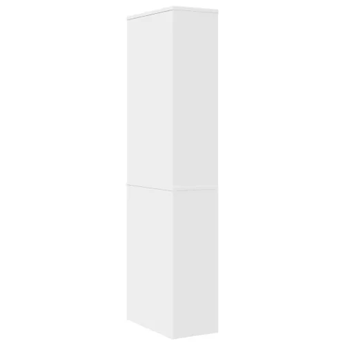  fehér szerelt fa keskeny fürdőszobaszekrény kerekekkel