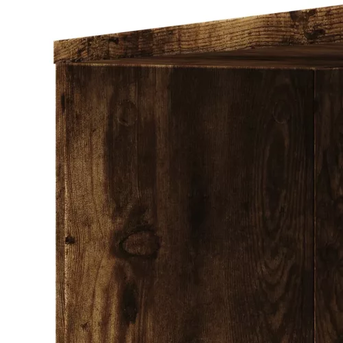  füstös tölgy színű szerelt fa görgős keskeny fürdőszobaszekrény