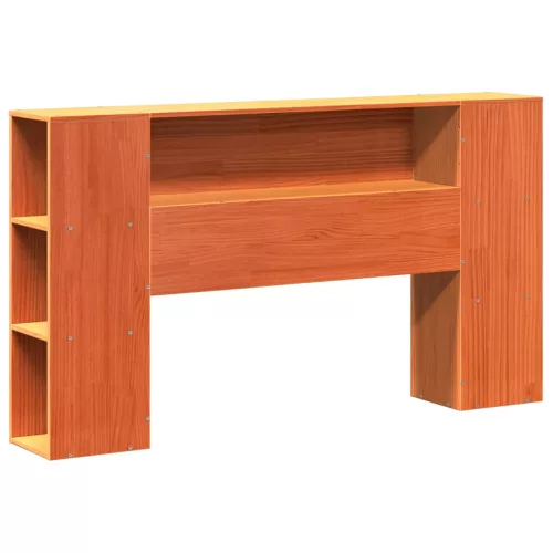  viaszbarna tömör fenyőfa fejtámla tárolóval 135 cm