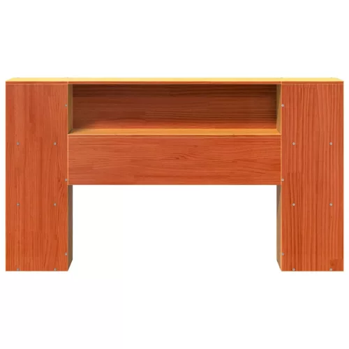  viaszbarna tömör fenyőfa fejtámla tárolóval 135 cm