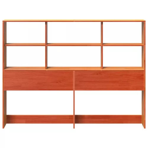  viaszbarna tömör fenyőfa fejtámla tárolóval 160 cm