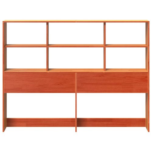  viaszbarna tömör fenyőfa fejtámla tárolóval 140 cm