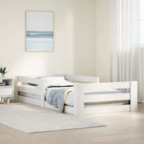  fehér tömör fenyőfa ágy matrac nélkül 100 x 200 cm
