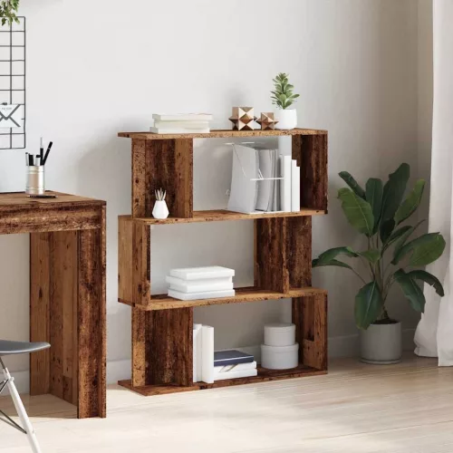  Könyves szekrény Régi fa 80x24x96 cm Gépelt fa