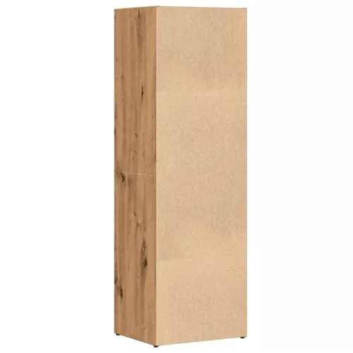  kézműves tölgy színű szerelt fa könyvszekrény 36 x 30 x 114 cm