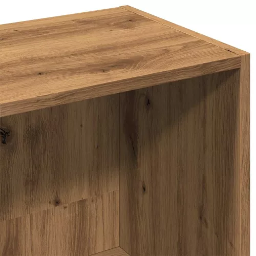  kézműves tölgy színű szerelt fa könyvszekrény 36 x 30 x 114 cm