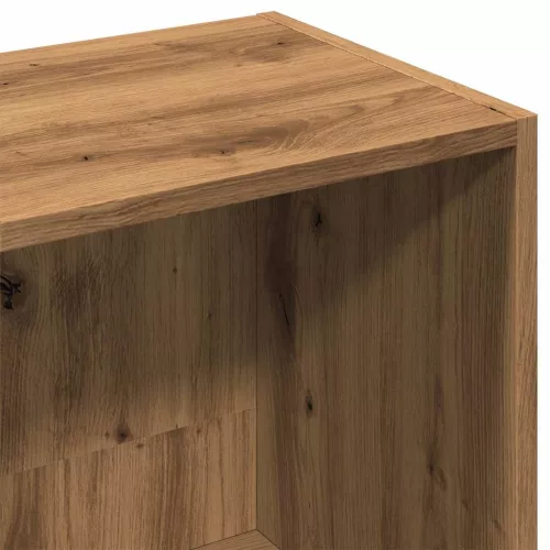  kézműves tölgy színű szerelt fa könyvszekrény 36x30x143 cm