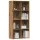  kézműves tölgy színű szerelt fa könyvszekrény 66x30x130 cm