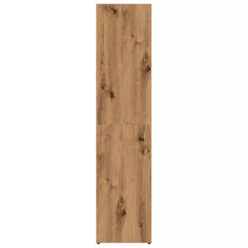  kézműves tölgy színű szerelt fa könyvszekrény 66x30x130 cm