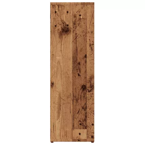  antik fa színű szerelt fa könyvszekrény 50x25x80 cm