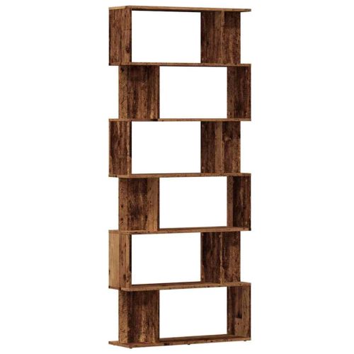  Könyves szekrény Régi fa 80x24x192 cm Gépelt fa