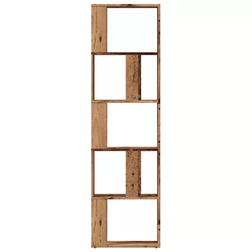  antik fa színű szerelt fa könyvszekrény 45x24x159 cm