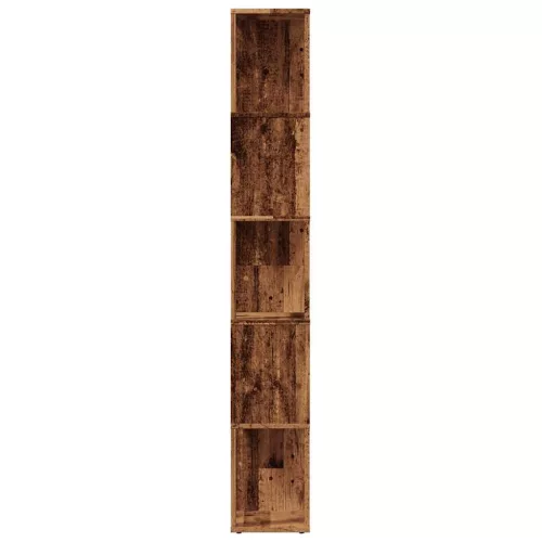  antik fa színű szerelt fa könyvszekrény 45x24x159 cm