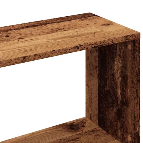  antik fa színű szerelt fa könyvszekrény 45x24x159 cm