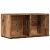  LP antik fa színű szerelt fa tárolódoboz 69,5 x 34 x 36 cm