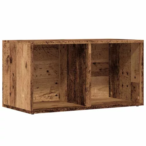  LP antik fa színű szerelt fa tárolódoboz 69,5 x 34 x 36 cm