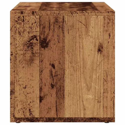  LP antik fa színű szerelt fa tárolódoboz 69,5 x 34 x 36 cm