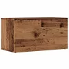  LP antik fa színű szerelt fa tárolódoboz 69,5 x 34 x 36 cm