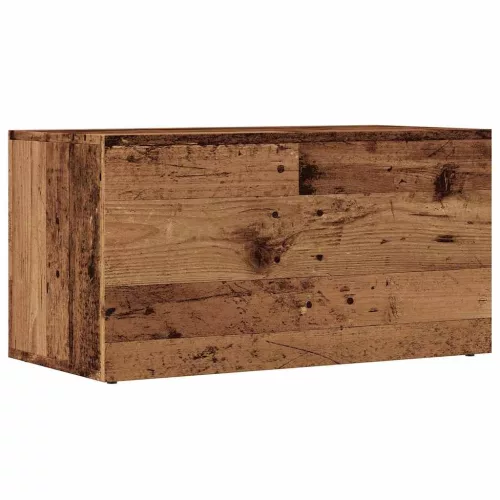  LP antik fa színű szerelt fa tárolódoboz 69,5 x 34 x 36 cm