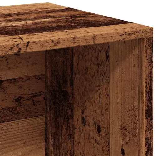  LP antik fa színű szerelt fa tárolódoboz 69,5 x 34 x 36 cm
