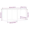  LP antik fa színű szerelt fa tárolódoboz 69,5 x 34 x 36 cm