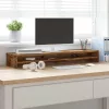  antik fa színű szerelt fa monitorállvány 100 x 24 x 13 cm