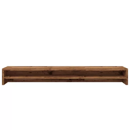  antik fa színű szerelt fa monitorállvány 100 x 24 x 13 cm