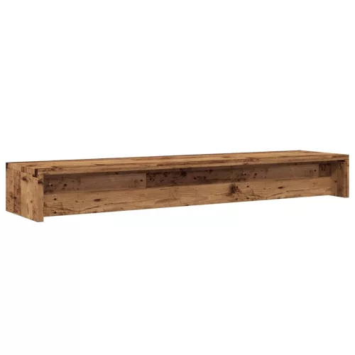  antik fa színű szerelt fa monitorállvány 100 x 24 x 13 cm