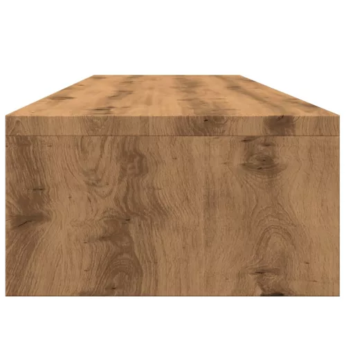  kézműves tölgy színű szerelt fa monitorállvány 100 x 24 x 13 cm