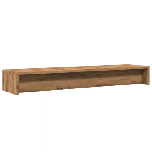  kézműves tölgy színű szerelt fa monitorállvány 100 x 24 x 13 cm