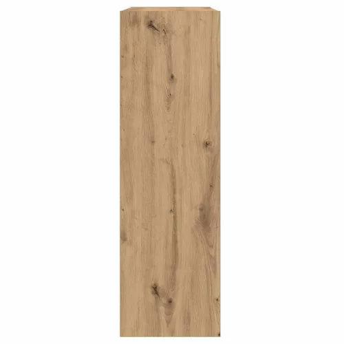  Kézműves tölgyszínű szerelt fa könyv-/tálalószekrény 66x30x98cm