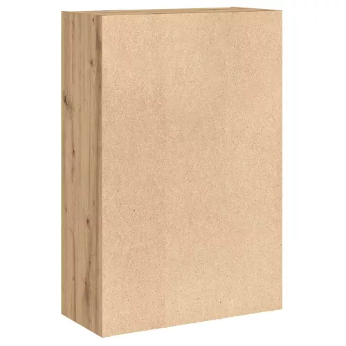  Kézműves tölgyszínű szerelt fa könyv-/tálalószekrény 66x30x98cm