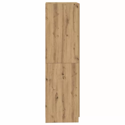  kézműves tölgy színű szerelt fa ruhásszekrény 90x52x200 cm